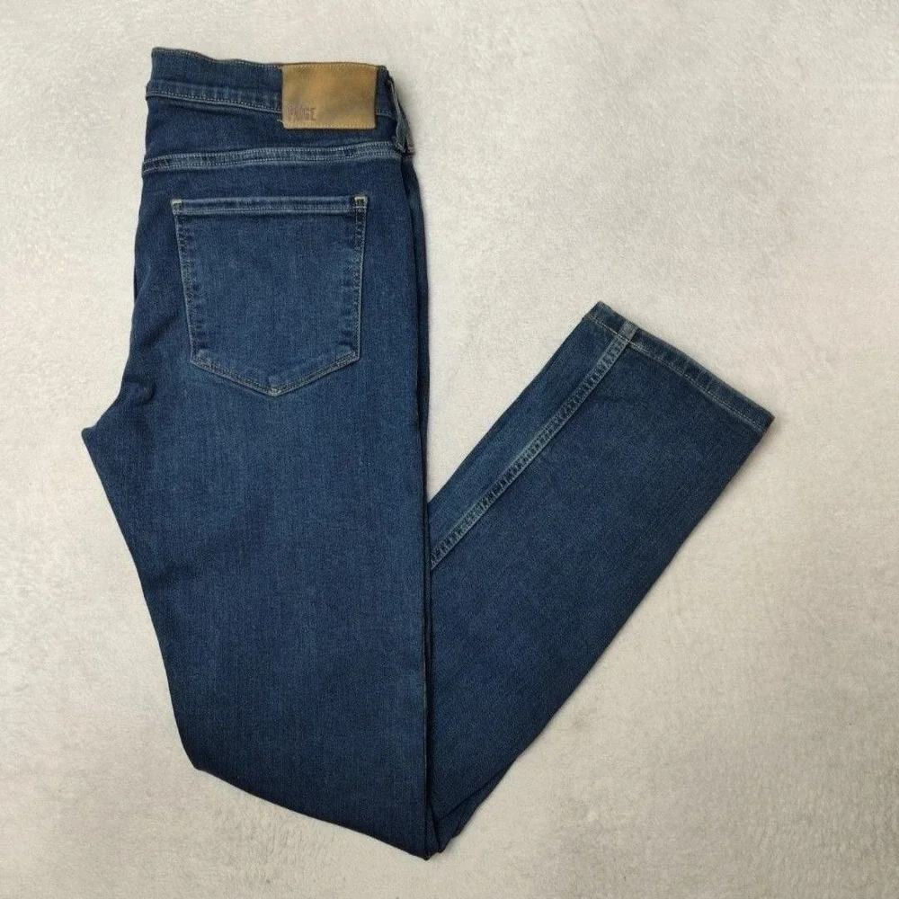 Paige Jeans Mens 33x33 Blue Lennox Straight Medium Wash Stretch Denim 5-Pocket